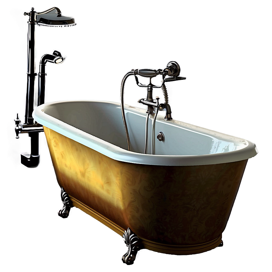 Victorian Style Painted Tub Png Axy PNG image