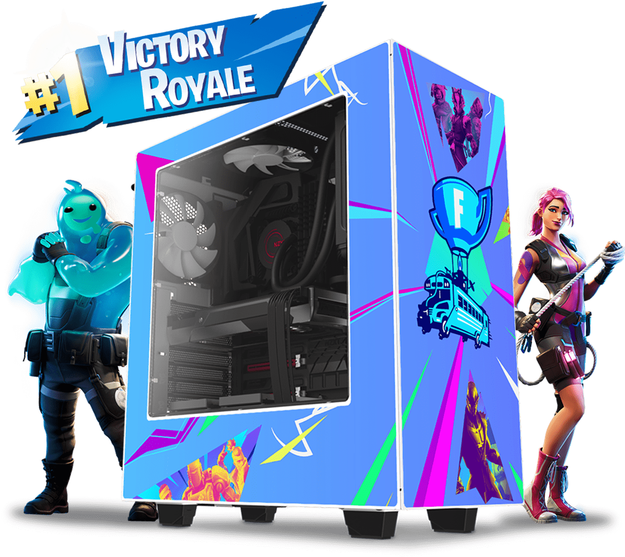 Victory Royale Gaming P C Setup PNG image