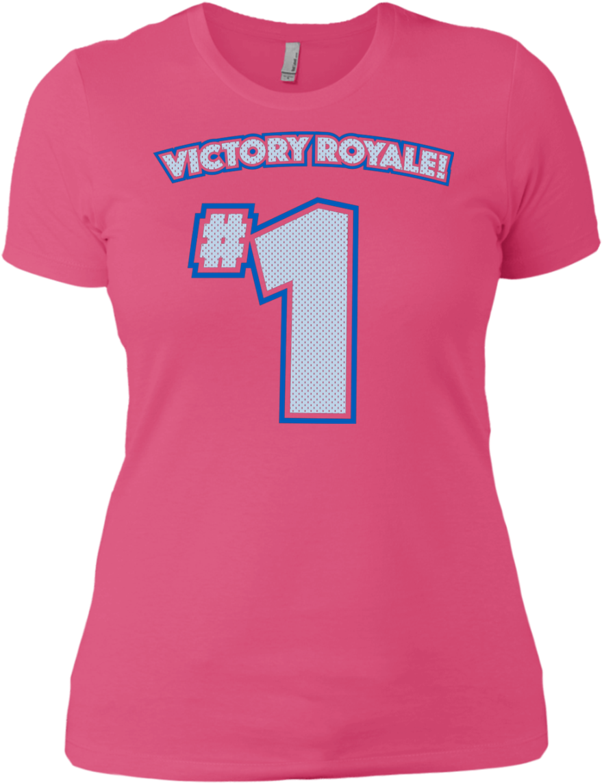 Victory Royale Number One Pink Tshirt PNG image