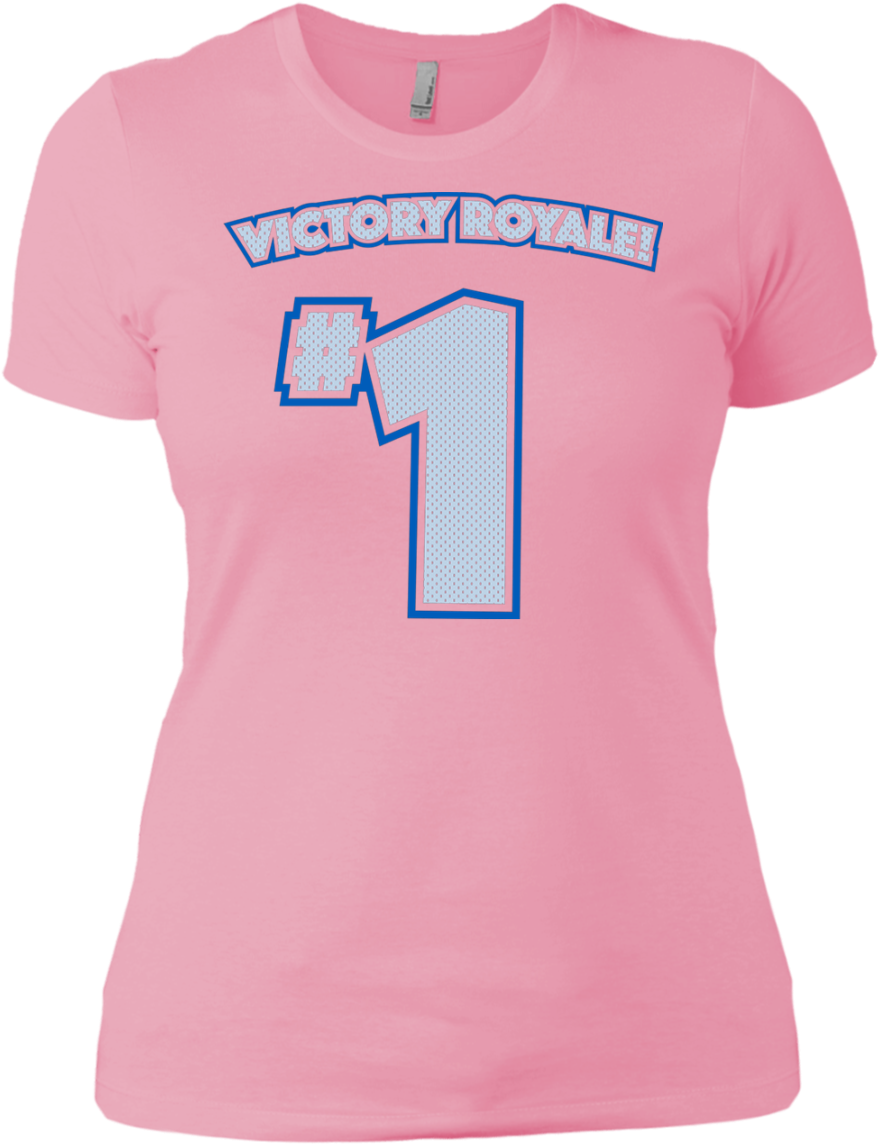 Victory Royale Number One Pink Tshirt PNG image