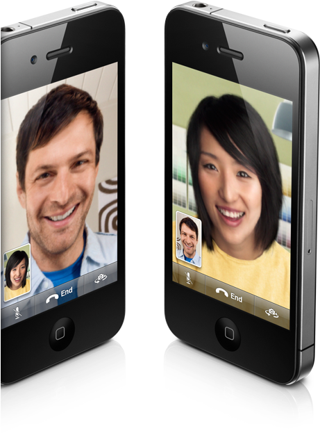 Video Call Demonstrationon Smartphones PNG image