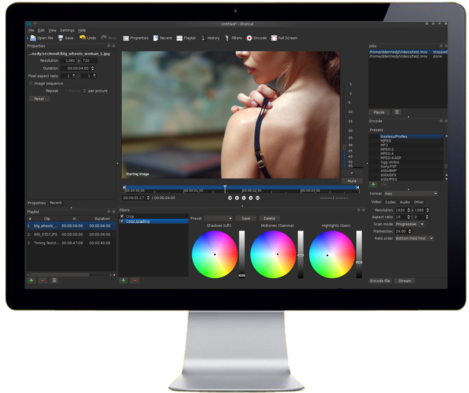 Video Editing Color Grading Software Screen PNG image