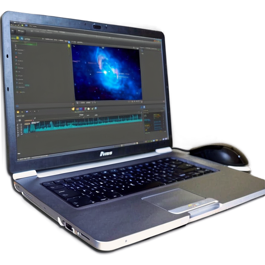 Video Editing Laptop Setup Png Fli PNG image