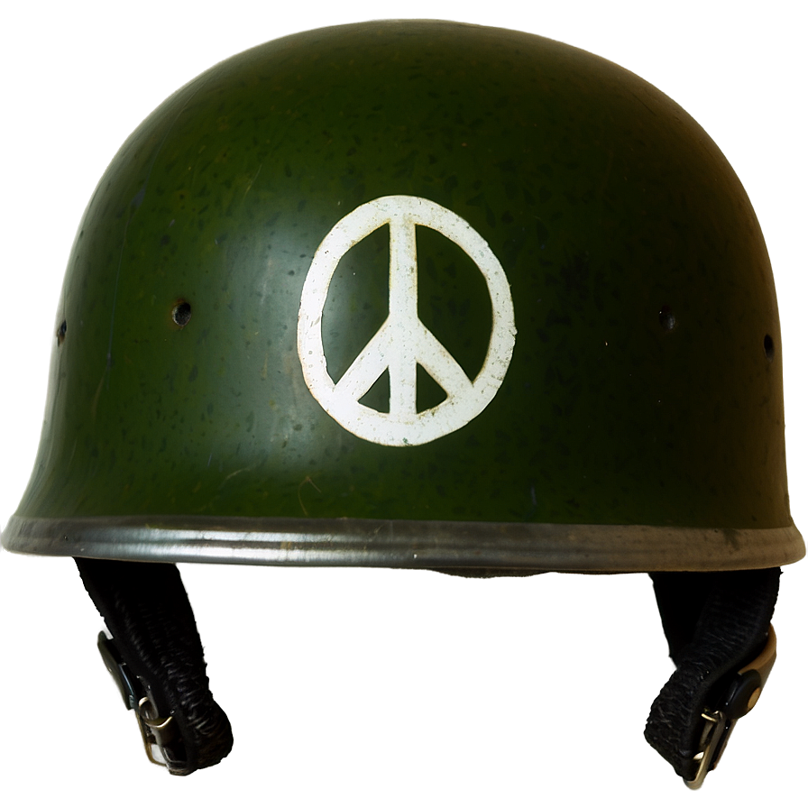 Vietnam Helmet With Peace Sign Png 06272024 PNG image