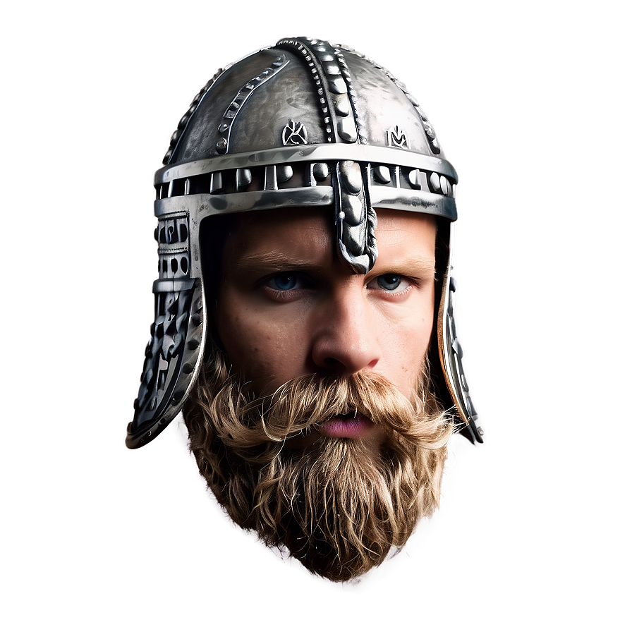 Viking Helmet With Beard Png 06132024 PNG image