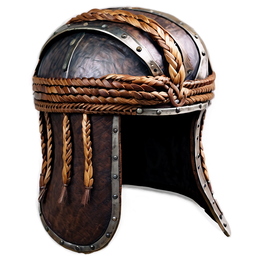 Viking Helmet With Braids Png 06132024 PNG image