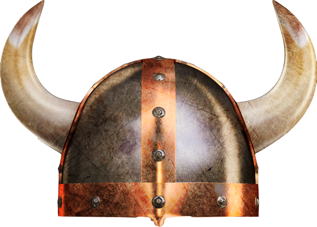Viking Horned Helmet Illustration PNG image