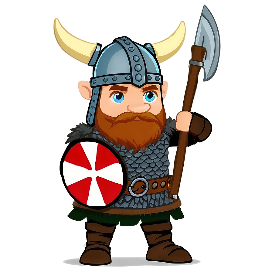 Viking Warrior Cartoon Character Png 06122024 PNG image