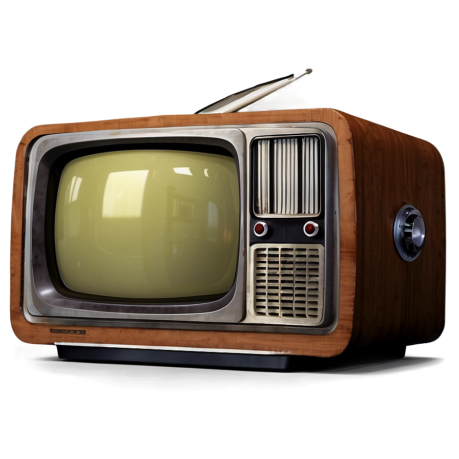 Vintage 1950s Television Set Png Xok PNG image