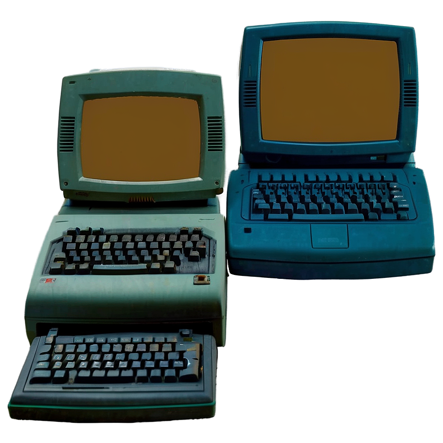 Vintage 90s Laptop Computer Png Hyk70 PNG image