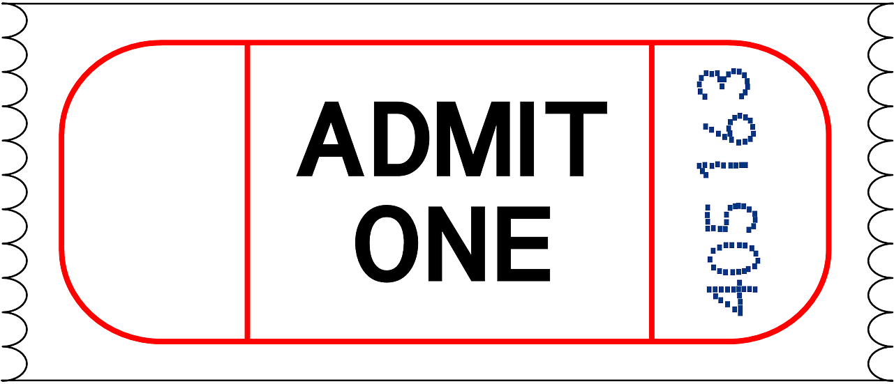 Vintage Admit One Ticket Vector PNG image