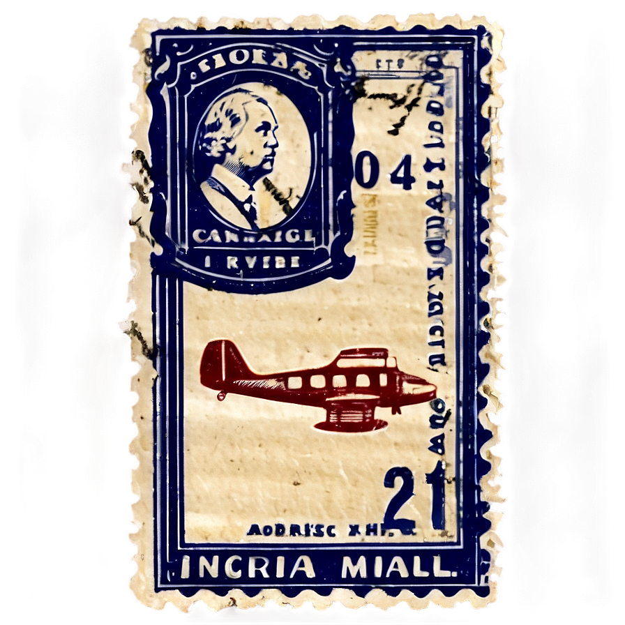 Vintage Air Mail Stamp Png 06282024 PNG image