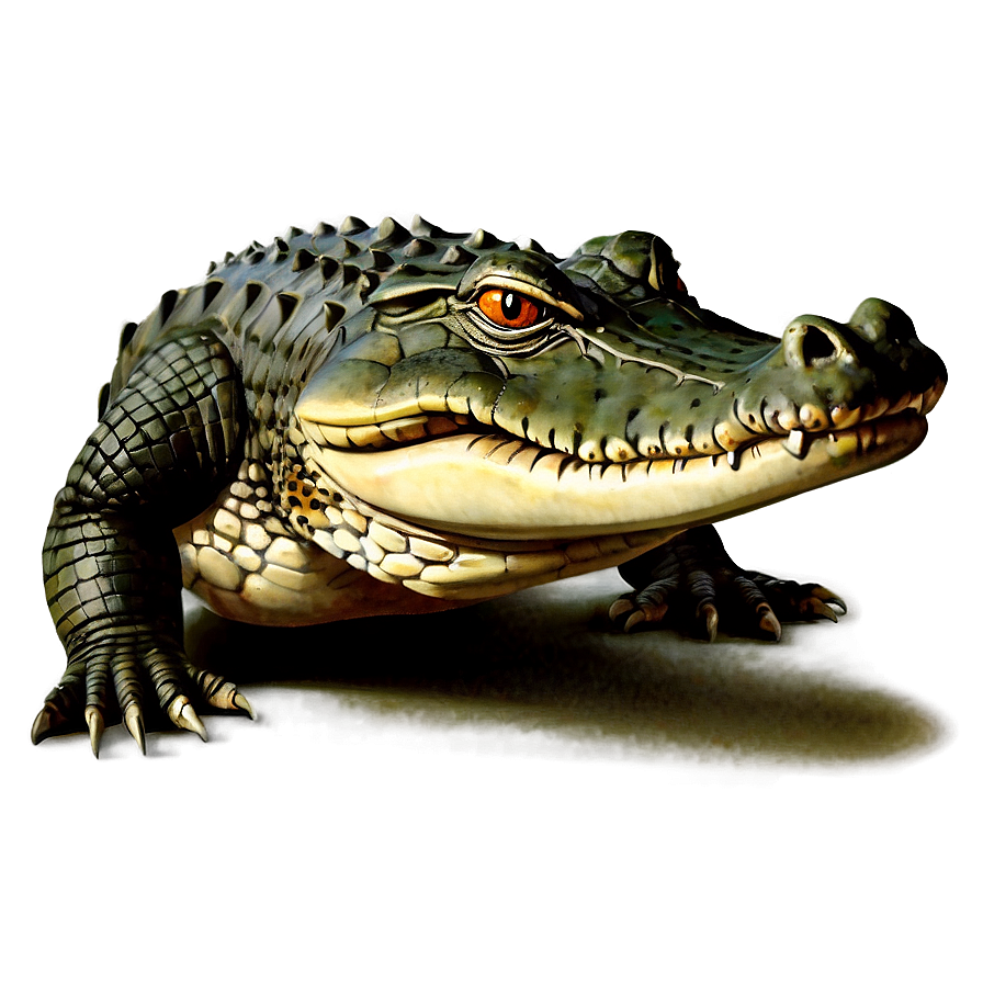 Vintage Alligator Illustration Png Quq PNG image