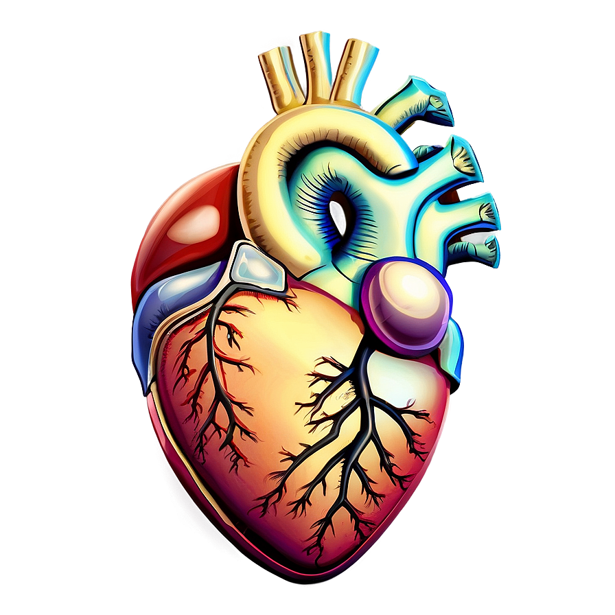 Vintage Anatomical Heart Drawing Png Bnj PNG image