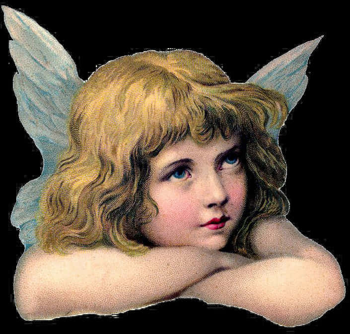 Vintage Angel Illustration PNG image