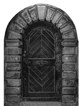 Vintage Arched Doorway PNG image