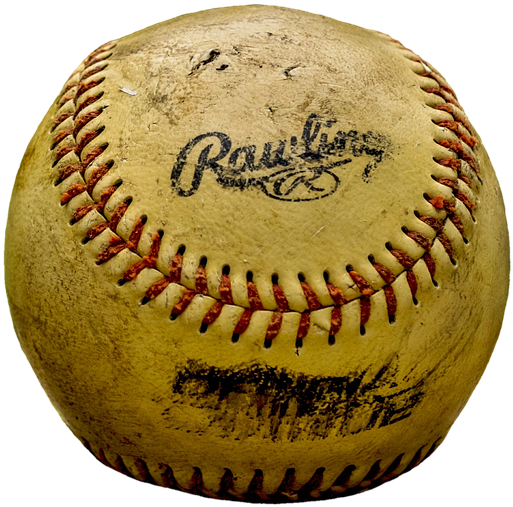 Vintage Baseballwith Red Stitches PNG image