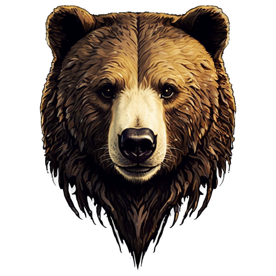 Vintage Bear Face Png Tot1 PNG image