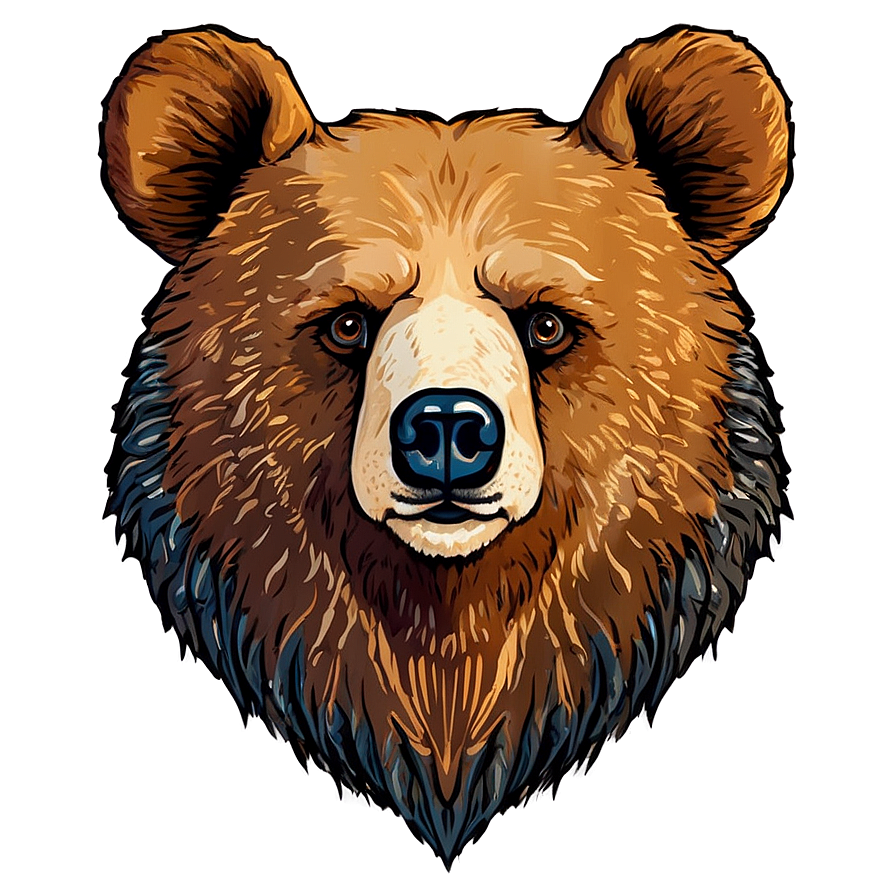 Vintage Bear Face Png Wsa PNG image