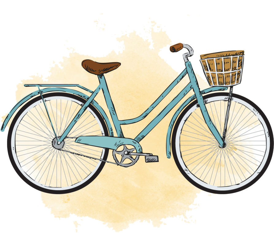 Vintage Bicycle Illustration PNG image