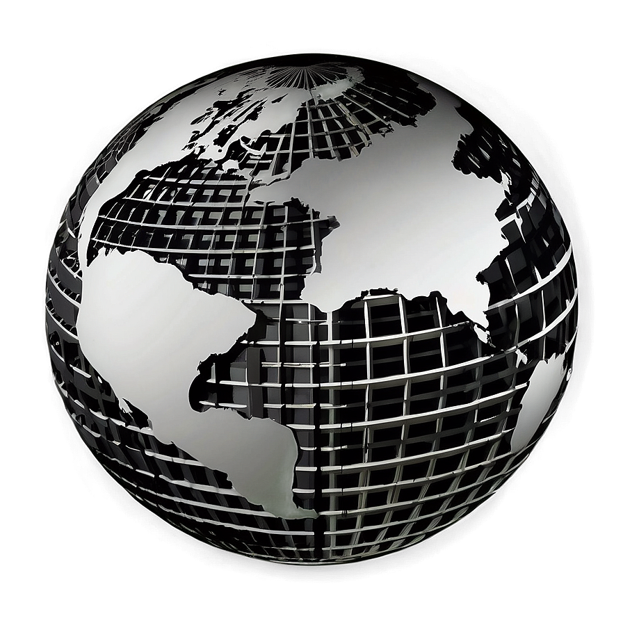 Vintage Black And White Globe Png 70 PNG image