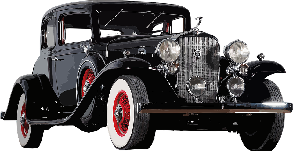 Vintage Black Car Classic Design PNG image