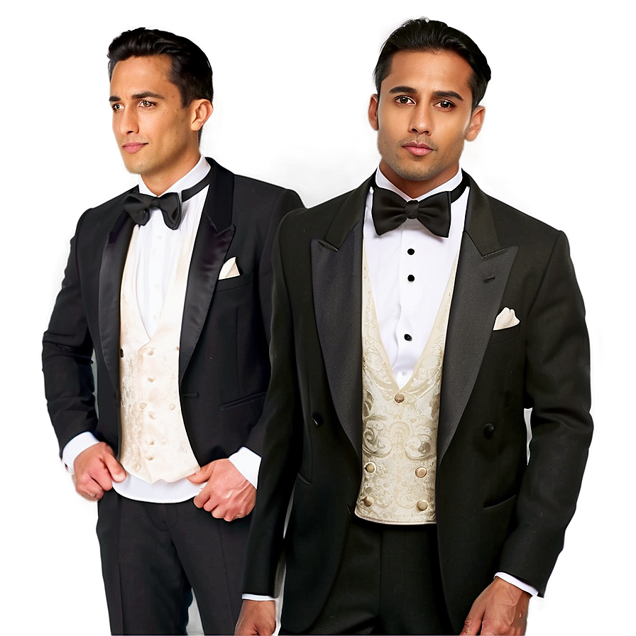 Vintage Black Tie Look Png Lma PNG image