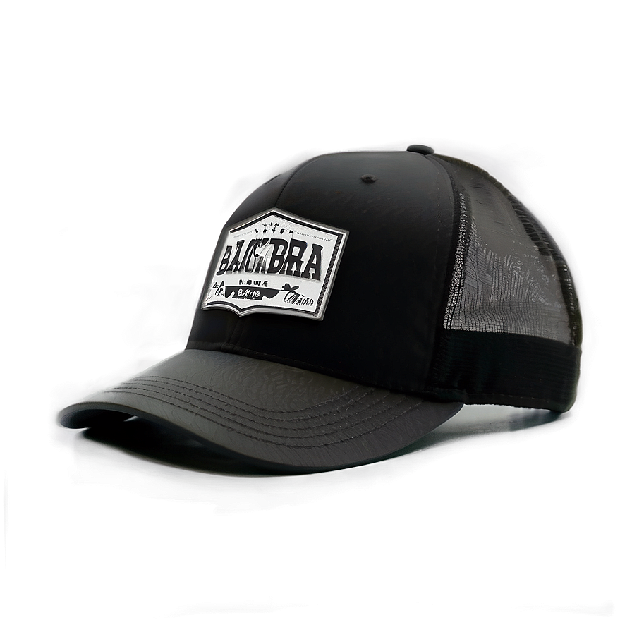 Vintage Black Trucker Hat Png 06282024 PNG image