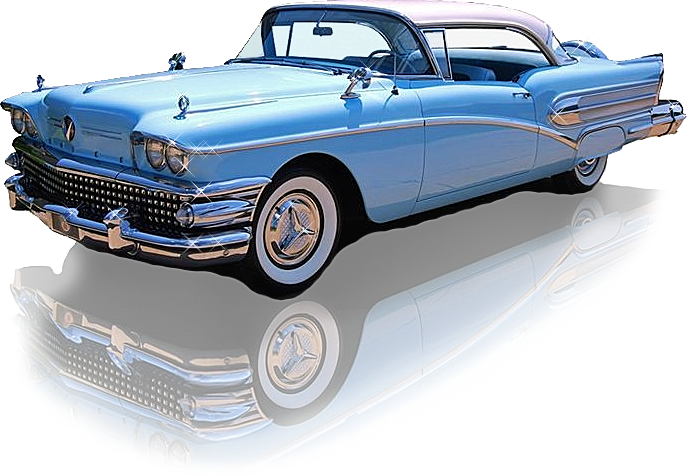 Vintage Blue Buick Convertible PNG image