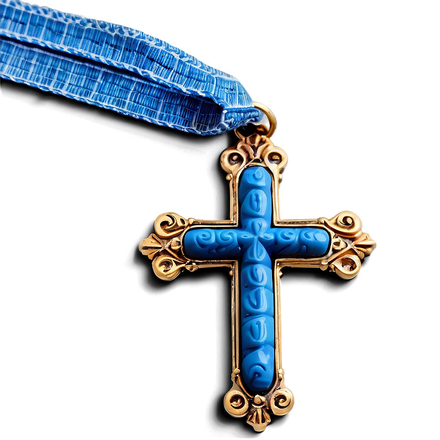 Vintage Blue Cross Png 06292024 PNG image