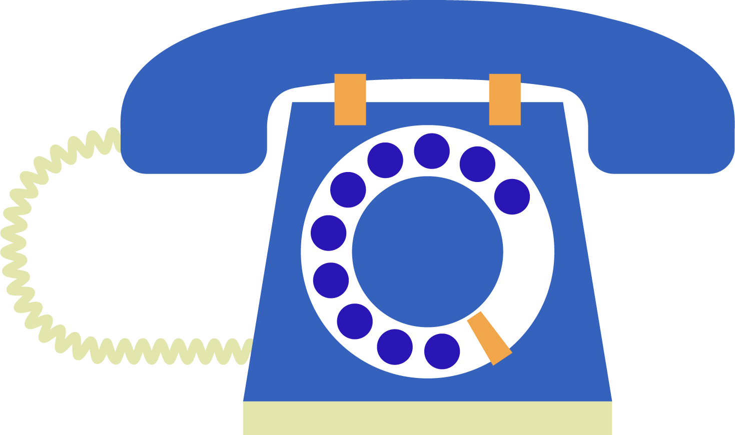 Vintage Blue Rotary Phone PNG image