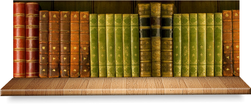 Vintage Book Collectionon Shelf PNG image