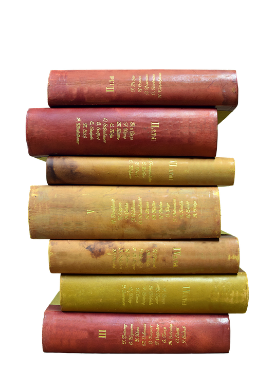 Vintage Books Stacked PNG image
