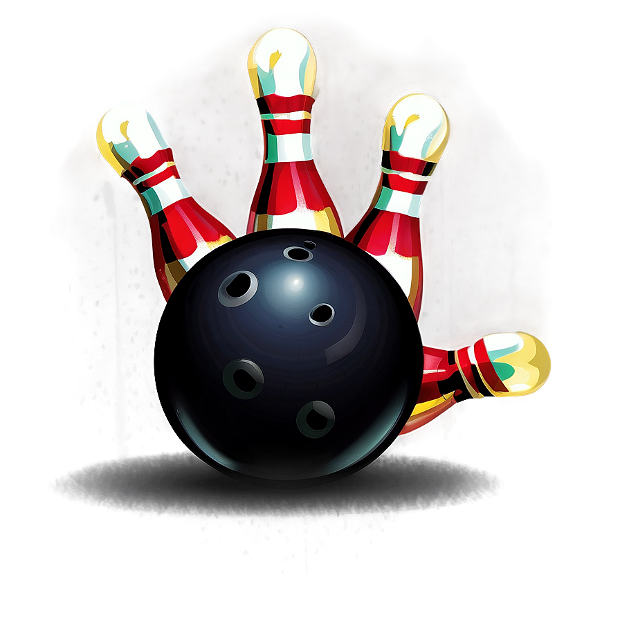 Vintage Bowling Poster Png Lei PNG image