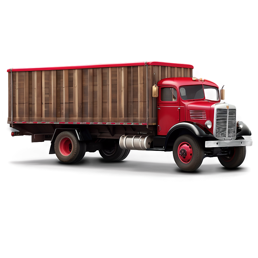 Vintage Box Truck Design Png Gas35 PNG image