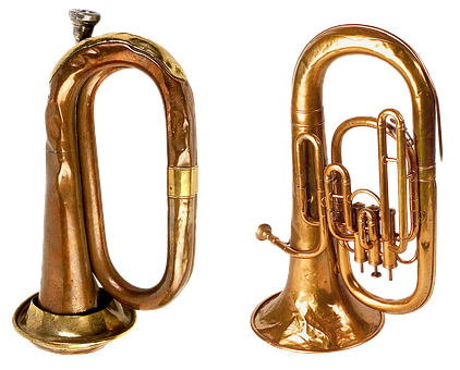 Vintage Brass Instruments PNG image