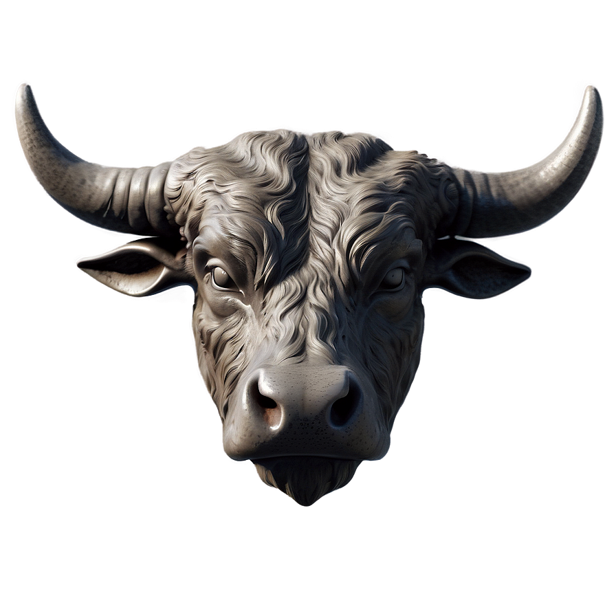 Vintage Bull Head Drawing Png 06132024 PNG image