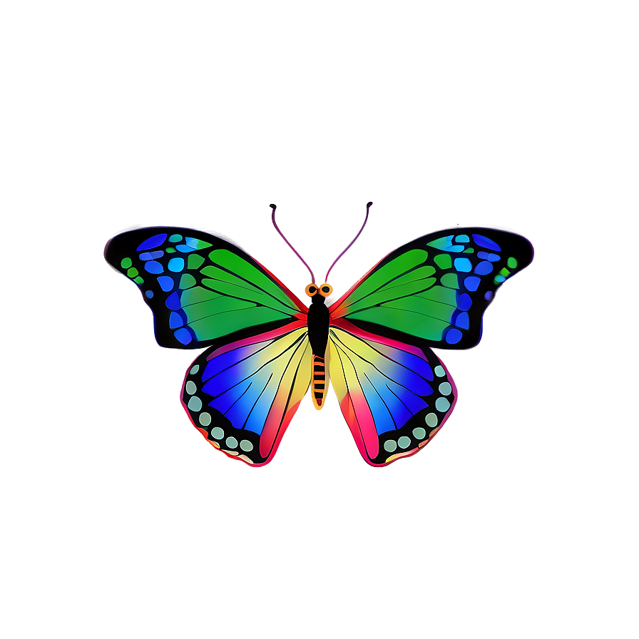 Vintage Butterfly Outline Png 05252024 PNG image