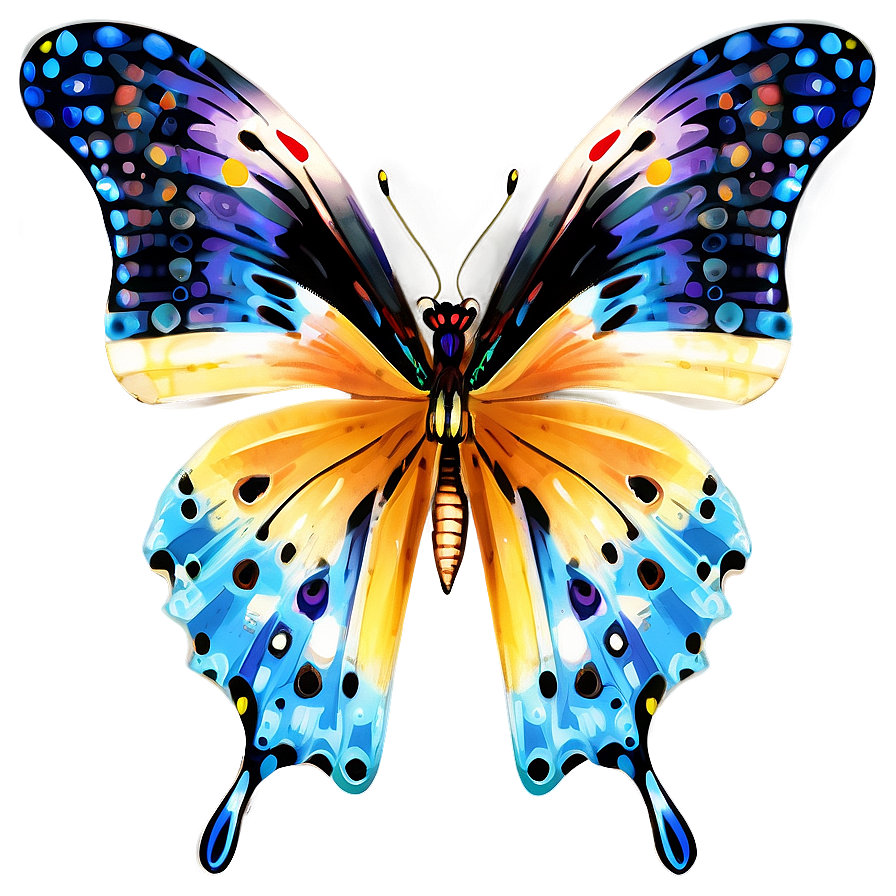 Vintage Butterfly Outline Png 30 PNG image