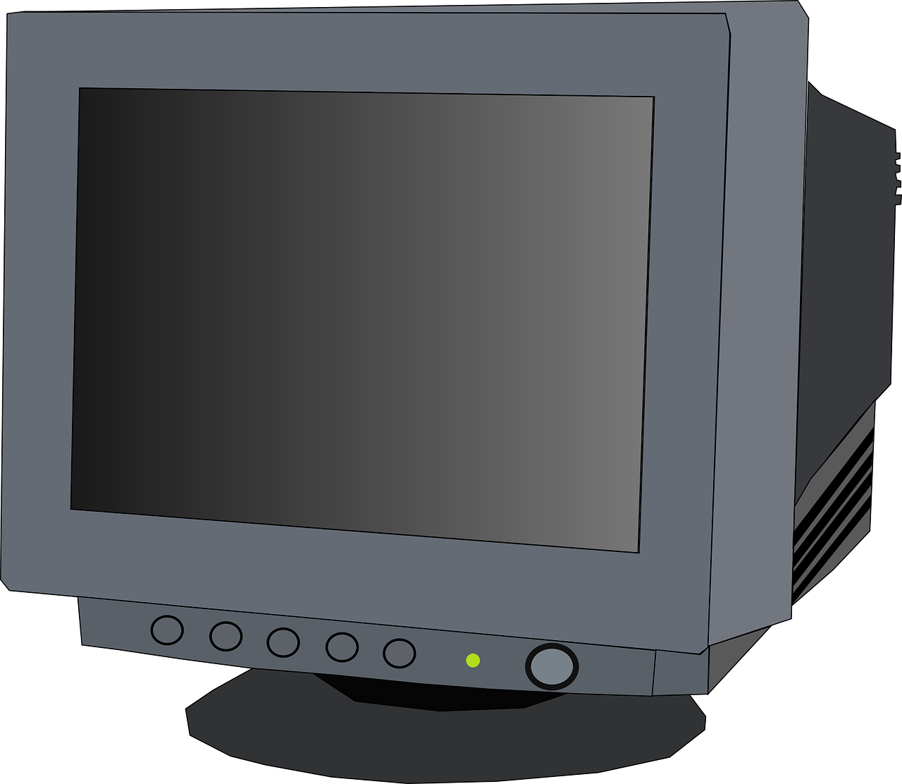 Vintage C R T Monitor Graphic PNG image