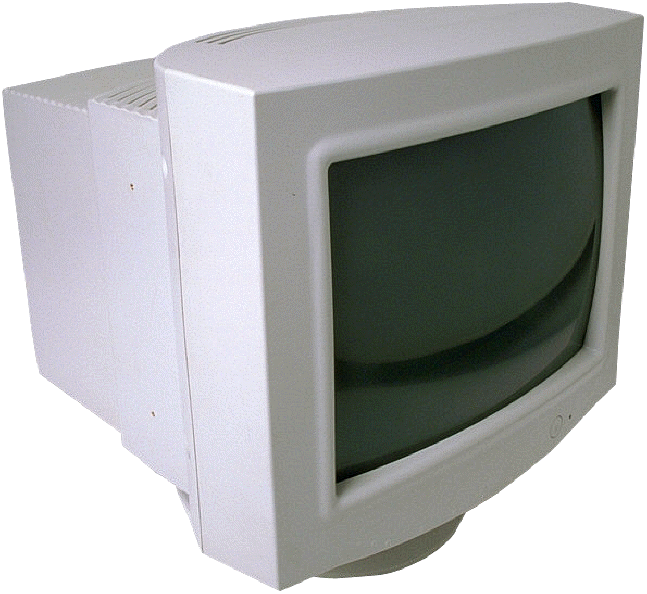 Vintage C R T Monitor Isolated PNG image