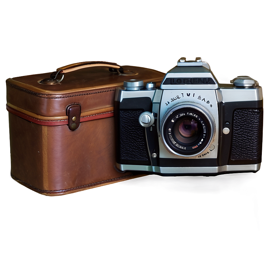 Vintage Camera With Case Png 06212024 PNG image