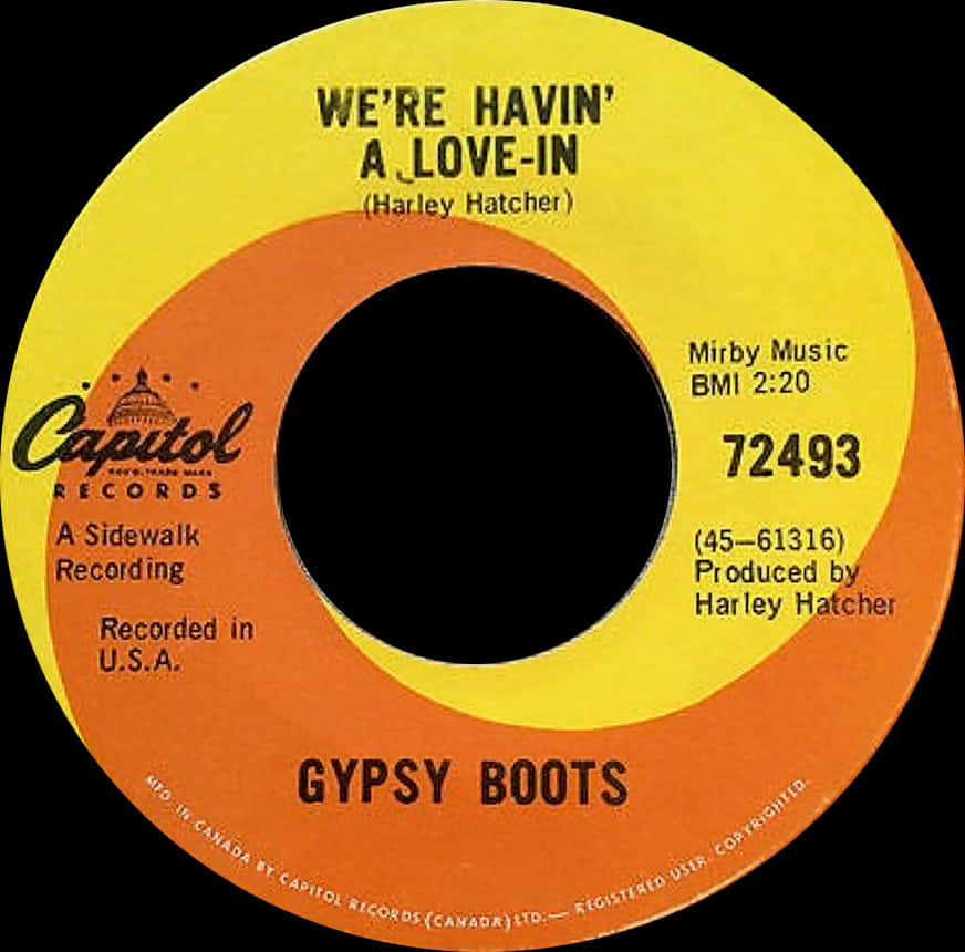 Vintage Capitol Records Vinyl Label PNG image