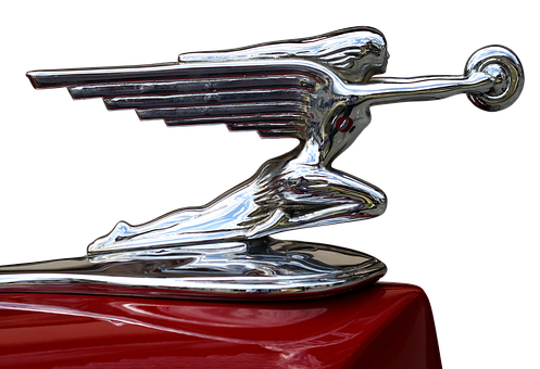 Vintage Car Hood Ornament PNG image