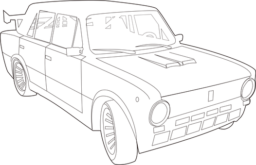 Vintage Car Silhouette PNG image