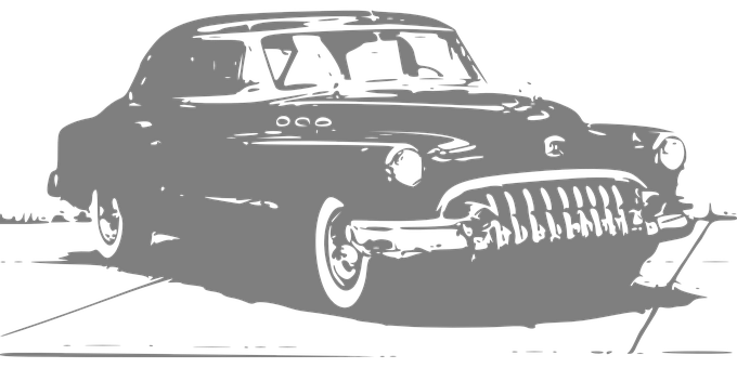 Vintage Car Silhouette Graphic PNG image