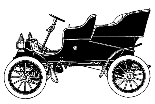 Vintage Car Silhouette Outline PNG image