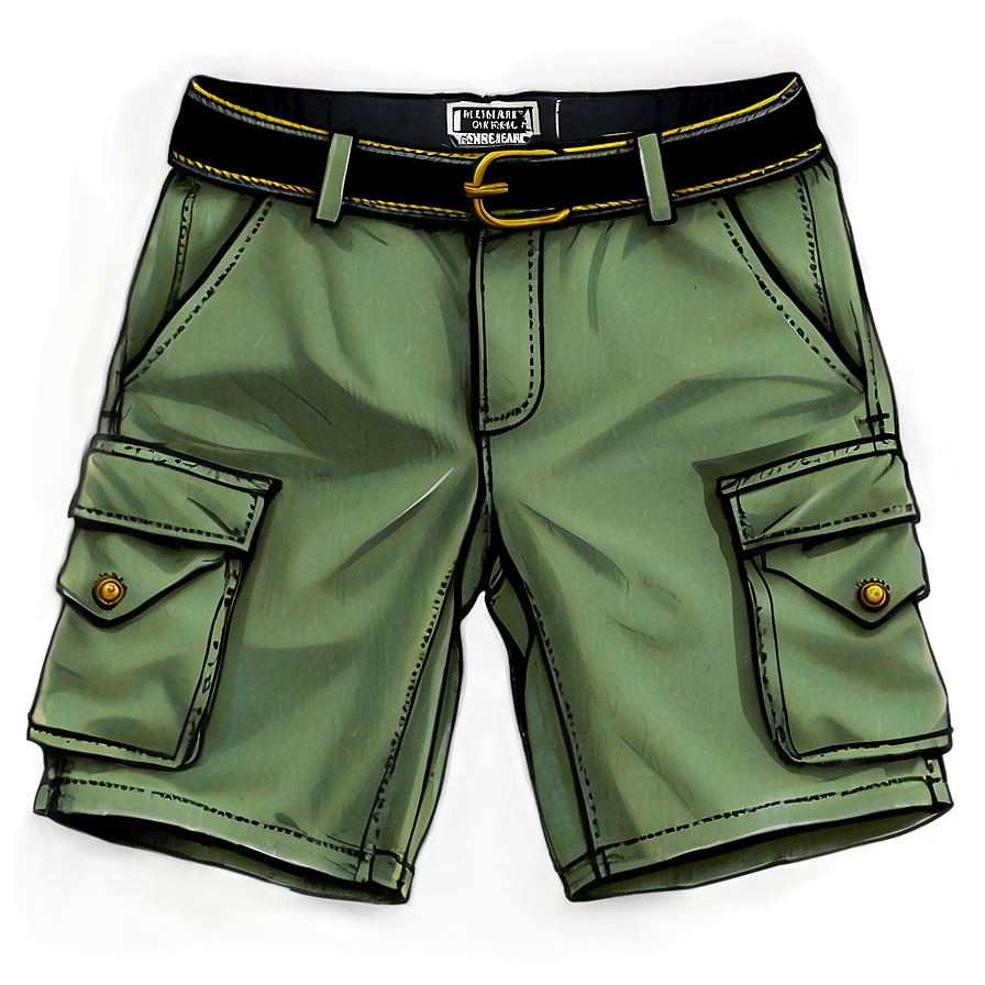 Vintage Cargo Shorts Png Ifs PNG image