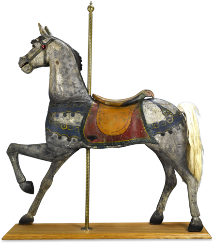 Vintage Carousel Horse Figurine PNG image