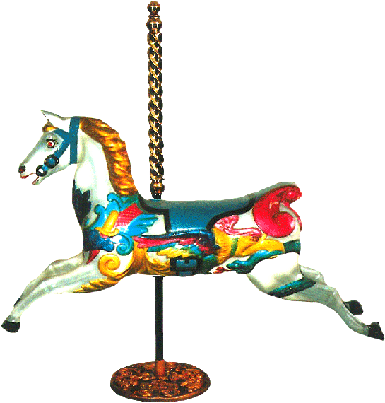 Vintage Carousel Horse Illustration PNG image